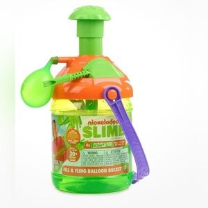 Nickelodeon Slime Fill And Fling Balloon Bucket Makes 30 Balloons Water Balloon